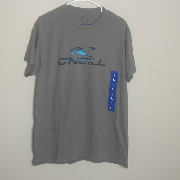 O’NEILL Standard Fit Heather Grey Short Sleeve Tee with Graphic- Large - Picture 1 of 12